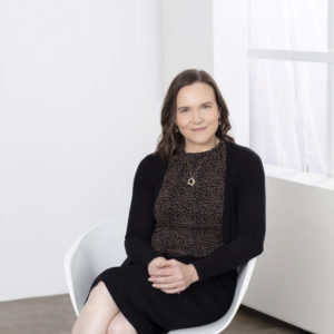 Editorial portrait of Melbourne professional in a room