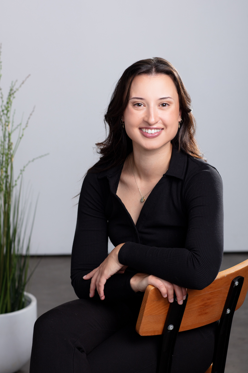 Relaxed headshot of a professional women in a studio in Melbourne