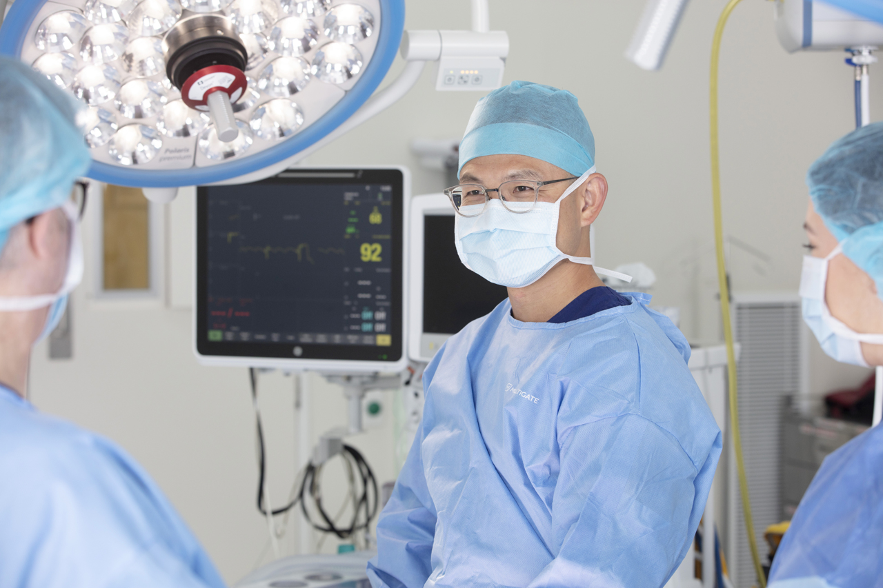 Melbourne surgeon in operating theatre