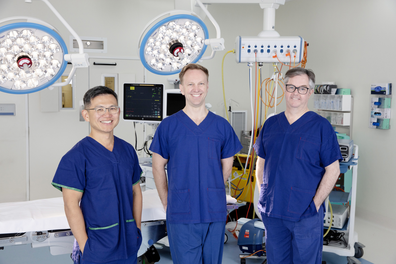 Professional photoshoot of Melbourne Surgeons in an operating theatre